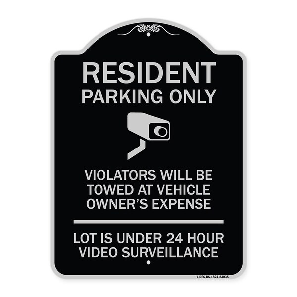 Reserved Parking Resident Parking Only Violators Will Be Towed at Owners Expense Lot, BS-1824-23035